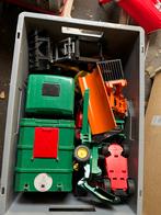 Bruder hele kist vol incompleet oa heftrucks vrachtwagen etc, Ophalen, Gebruikt