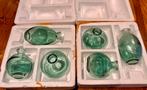Vaasjes groen en blauw leuk voor 21 diner of kerst, Huis en Inrichting, Ophalen of Verzenden, Bord(en), Overige stijlen, Glas