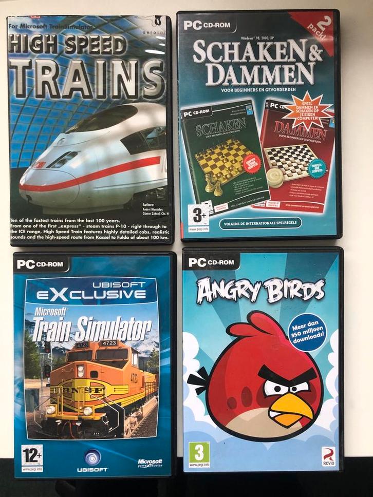 4 PC Games op CD-ROM: Trein Simulators & Meer!, Computers en Software, Overige Computers en Software, Zo goed als nieuw, Ophalen of Verzenden