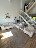 Natuzzi Leren Set Bank + 2 Fauteuils + Marmeren Bijzettafel, Huis en Inrichting, Ophalen, Zo goed als nieuw, Leer, Italiaanse leer