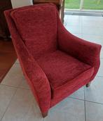 Rood kleurige klassieke fauteuil /stoel, Ophalen, Zo goed als nieuw, 75 tot 100 cm, 75 tot 100 cm