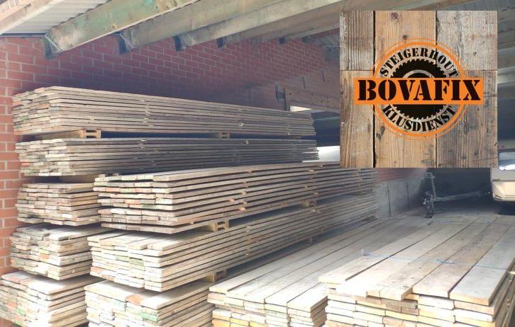 steigerhout 3cm - gedoubleerd-tand groef grote stock, Doe-het-zelf en Verbouw, Hout en Planken, Gebruikt, Plank, Steigerhout, Minder dan 200 cm