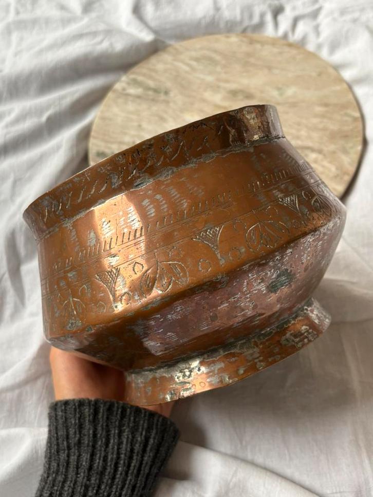 Koperen bloempot, Antiek en Kunst, Antiek | Koper en Brons, Ophalen of Verzenden