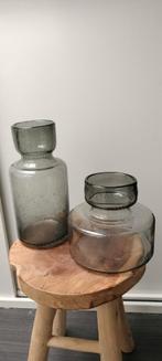 Twee prachtige glazen vazen, Ophalen, Overige kleuren, Minder dan 50 cm, Glas
