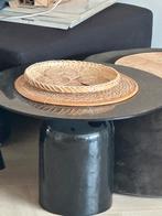 Bruin zwarte salontafel, 100 tot 150 cm, Zo goed als nieuw, Minder dan 50 cm, Rechthoekig