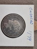 Curacao 1 Gulden 1944 - Wilhelmina, 1 gulden, Zilver, Ophalen of Verzenden, Koningin Wilhelmina