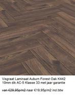 Visgraat Laminaat Oak Forest Natuur 10mm dik €19,95m2, Bruin, 75 m² of meer, Nieuw, Ophalen of Verzenden