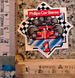 Kleine vintage sticker Philips car system raceauto formule 1, Ophalen of Verzenden, Zo goed als nieuw, Overige typen