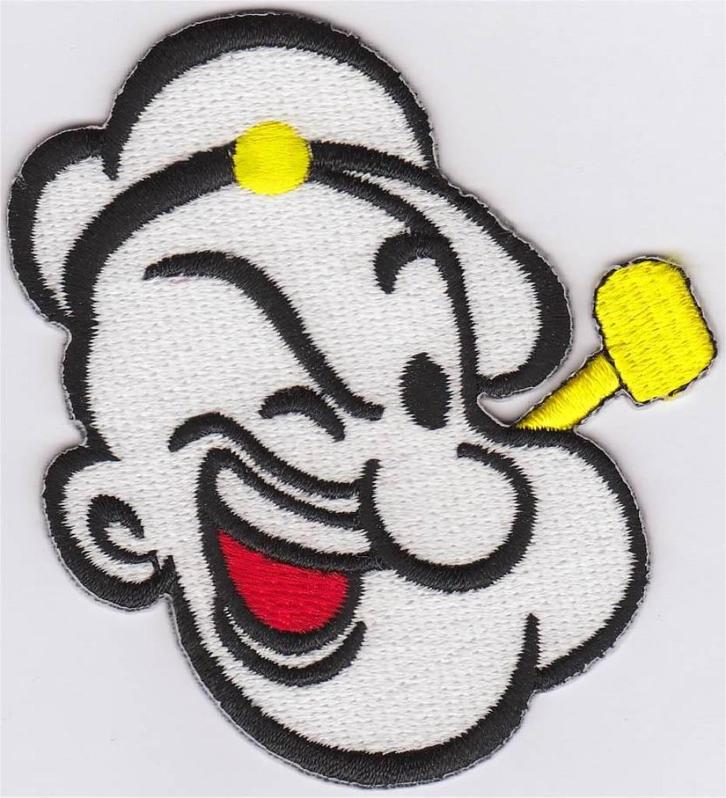 Popeye stoffen opstrijk patch embleem #1, Verzamelen, Kleding en Patronen, Nieuw, Shirt, Ophalen of Verzenden