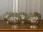 5 vintage glazen lampenkappen, Ophalen of Verzenden