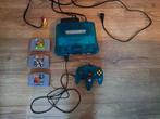 Nintendo 64 clear blue met controller en spellen, Met 1 controller, Gebruikt, Ophalen, Met games