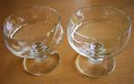 dessertglazen, 2 stuks, glas, Huis en Inrichting, Keuken | Servies, Glas of Glazen, Ophalen of Verzenden, Overige stijlen, Glas