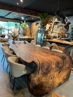 SUAR HOUT I BOOMSTAM TAFEL I OP MAAT GEMAAKT GROTE VOORRAAD, Eikenhout, Ophalen of Verzenden, 75 cm of meer, Rechthoekig