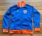Zgan blauw met oranje sport vest MEES UNITED maat S= 152, Trui of Vest, Jongen of Meisje, Ophalen of Verzenden, MEES UNITED