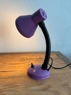 Vintage bureaulamp paars jaren 80, Huis en Inrichting, Lampen | Tafellampen, Verzenden, Gebruikt, Minder dan 50 cm