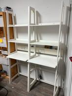 4 Witte Rekken/Bureaus - Gebruikt, Huis en Inrichting, Kasten | Overige, Ophalen, Gebruikt