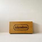 Vintage tekendoos van hout met messing sluiting, Hobby en Vrije tijd, Tekenen, Ophalen of Verzenden, Gebruikt, Overige typen