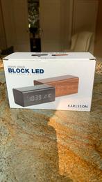 Karlsson Block LED Alarm Klok in zwart, Ophalen of Verzenden, Nieuw