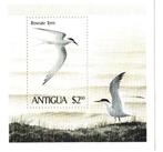 B 7 - Blokje vogels Antigua, Ophalen of Verzenden, Postfris, Noord-Amerika