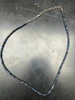 ketting met unieke zwarte Opaal uit Ethiopie 46-58 cm lang, Blauw, Nieuw, Ophalen of Verzenden, Steen of Mineraal
