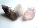 gouden driehoek 96g 3,59 amethist bergkristal of rozenkwarts, Ophalen of Verzenden, Mineraal