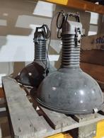 Oude industriële phillips lampen., Huis en Inrichting, Lampen | Hanglampen, Ophalen, Gebruikt, Onbekend, Onbekt