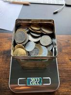 Oud blik vol met muntgeld, 2 kilo, Postzegels en Munten, Munten | Europa | Niet-Euromunten, Ophalen of Verzenden, Overige landen