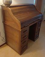 Eikenhouten bureau met rolluik, Huis en Inrichting, Bureaus, Ophalen, Gebruikt, Bureau