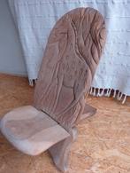 Apart handgemaakt houten stoeltje met giraffe, Ophalen of Verzenden, Gebruikt, Hout