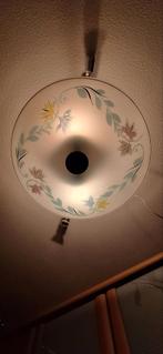 Retro plafondlamp, Huis en Inrichting, Lampen | Plafondlampen, Ophalen, Gebruikt, Glas, Retro