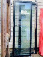Zwarte alluminium klapdeuren Hr+++ glas inclusief kozijn, 150 tot 225 cm, Deurkozijn, Zo goed als nieuw, Inclusief glas