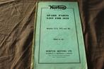 Norton models ES2 19S & 50 1956 motorcycle parts list, Motoren, Ophalen of Verzenden, Overige merken