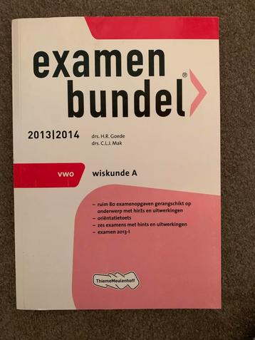 Examenbundel Wiskunde A VWO 2013|2014 beschikbaar voor biedingen