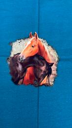 Paarden 2 luik paneel french terry, Hobby en Vrije tijd, Stoffen en Lappen, 120 cm of meer, Nieuw, Ophalen of Verzenden, Katoen