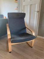 Poang Ikea stoel berk / antraciet, Ophalen, Hout, 75 tot 100 cm, Zo goed als nieuw