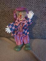 Vintage Clown met Porseleinen Handjes - 16 cm, Verzamelen, Poppen, Ophalen of Verzenden, Gebruikt, Pop