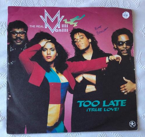 Vinyl Singeltje Milli Vanilli ‎Too Late, Cd's en Dvd's, Vinyl Singles, Zo goed als nieuw, Single, Pop, 7 inch, Ophalen of Verzenden