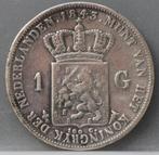 Nette en schaarse 1 gulden 1843 - Willem 2, Postzegels en Munten, Munten | Nederland, 1 gulden, Koning Willem II, Verzenden