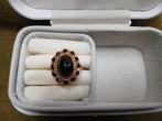 Vintage Gouden Ring met Edelsteen, Sieraden, Tassen en Uiterlijk, Ringen, 18 tot 19, Gebruikt, Zwart, Ophalen of Verzenden