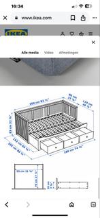 IKEA Uitschuifbed + 2 Matrassen, Huis en Inrichting, Eenpersoons, Wit, Ophalen of Verzenden, 80 cm