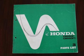 Honda CB550F F1 1976 motorcycle parts list CB 500 F F1 beschikbaar voor biedingen