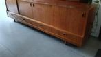 Vintage jaren 60 lowboard, Huis en Inrichting, Kasten | Dressoirs, Ophalen, Vintage met Deense grepen, Gebruikt, 200 cm of meer