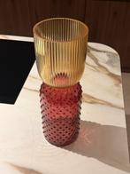 Kare Design Vaas - Geel & Paars, Huis en Inrichting, Woonaccessoires | Vazen, Geel, Ophalen of Verzenden, Minder dan 50 cm, Glas