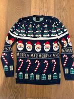 Kersttrui XS of 164-170 - Merry X-mas!, Kleding | Dames, Truien en Vesten, H&M, Blauw, Ophalen of Verzenden, Zo goed als nieuw