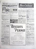 1 grote pagina vol met Franse advertenties reclames uit 1923, Ophalen of Verzenden, Gebruikt, Overige typen