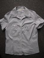 blouse miss etam weinig gedragen wit met taupe izgs mt.xl, Wit, Maat 42/44 (L), Ophalen of Verzenden, Zo goed als nieuw