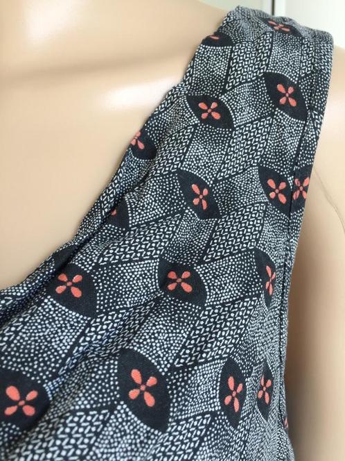 B877 Pimkie: jurkje jurk tuniek Maat M=38-40 grijs/zwart/ora, Kleding | Dames, Jurken, Zo goed als nieuw, Maat 38/40 (M), Grijs