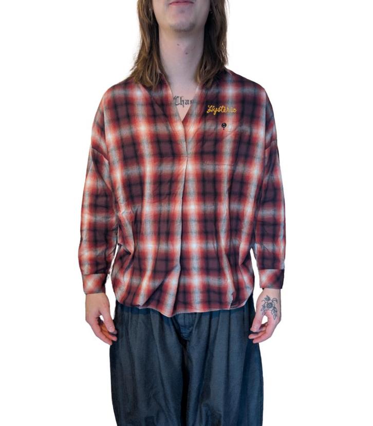 Hysteric Glamour — Hysteric Club Checkered Overshirt  Size S, Kleding | Heren, Overhemden, Zo goed als nieuw, Halswijdte 38 (S) of kleiner