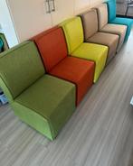 Set van 6 eetkamerstoelen op wielen in nette staat!, Huis en Inrichting, Stoelen, Ophalen, Gebruikt, Overige kleuren, Vijf, Zes of meer stoelen