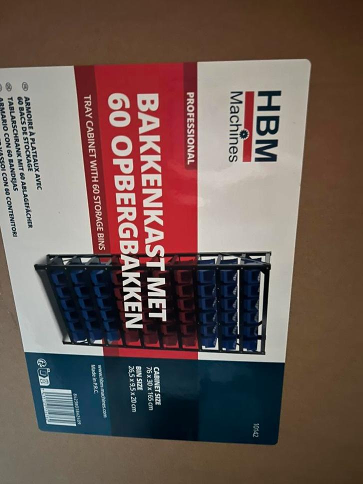 Bakkenkast met 60 opbergbakken, Huis en Inrichting, Kasten | Overige, Nieuw, Ophalen